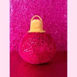 Shiraleah Pink Sparkle Christmas Ornament Bauble Pillow, Medium -Christmas Decorations GUEST 6a224fca 1f56 4a86 ae54 5f292fd23d63
