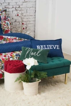 C&F Home Christmas Jolly Solid Typographical Decorative Throw Pillows -Christmas Decorations GUEST 6b289329 3184 439a 973c dd47ed1580ef