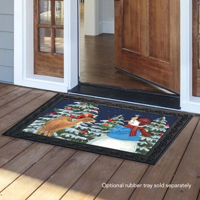 Briarwood Lane Season Of Giving Christmas Doormat Snowman Deer Cardinals Indoor Outdoor 30" X 18" 4 Briarwood Lane Season Of Giving Christmas Doormat Snowman Deer Cardinals Indoor Outdoor 30" X 18" - Image 2