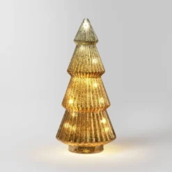 14.75" Battery Operated Lit Glass Christmas Tree Sculpture - Wondershop™ -Christmas Decorations GUEST 6e70a7a9 aa02 45af b997 dbb90a43d4ad