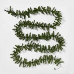 18' Pre-Lit Artificial Pine Bough Christmas Garland Green With Multicolor Lights - Wondershop™ -Christmas Decorations GUEST 6e73184c 90b3 45ca bb04 3e477389b471