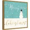 16" X 16" Merry Christmas Snowman By Veronique Charron Framed Canvas Wall Art - Amanti Art -Christmas Decorations GUEST 6e958c87 4272 4983 bd33 f1bfab16d1a7