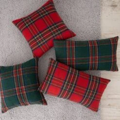 Christmas Plaid Throw Pillow - Evergrace -Christmas Decorations GUEST 70253646 7a57 41fc b048 711fcad8a781