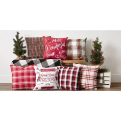 4pk 18"x18" Christmas Printed Square Throw Pillow Covers - Design Imports -Christmas Decorations GUEST 7087e28e 8d33 4611 9ef6 864321a65ea1
