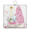 Round Top Collection Mini Gallery Vintage Deer - 1 Sign 7 Inches - Christmas Sign Pink - C21116 - Wool - Multicolored -Christmas Decorations GUEST 73500900 57c0 4fee a8cf c7a8baebf56b