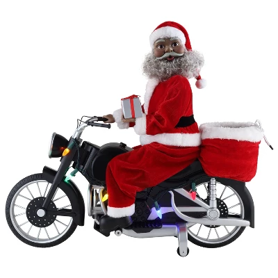 Mr. Christmas Animated LED Motorcycling Santa Musical Christmas Decoration 7 Mr. Christmas Animated LED Motorcycling Santa Musical Christmas Decoration - Image 5
