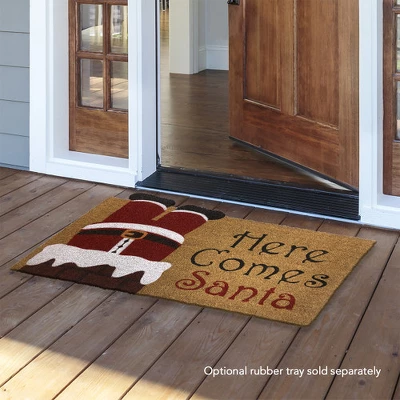 Briarwood Lane Here Comes Santa Christmas Coir Doormat Natural Fiber Holiday Chimney 30" X 18" 3 Briarwood Lane Here Comes Santa Christmas Coir Doormat Natural Fiber Holiday Chimney 30" X 18"
