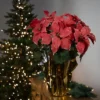 Northlight 20" Dark Pink Artificial Christmas Poinsettia With Gold Wrapped Base -Christmas Decorations GUEST 7a51c24e 6d28 47bf 9cf4 8eccabe2ba35