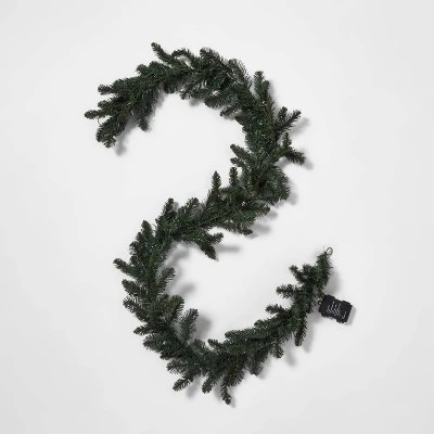 9' Battery Operated Pre-Lit Artificial Pine Christmas Garland Green With Dual Color LED Lights - Wondershop™ 4 9' Battery Operated Pre-Lit Artificial Pine Christmas Garland Green With Dual Color LED Lights - Wondershop™ - Image 2