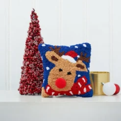 C&F Home 8" X 8" Christmas Reindeer Hooked Petite Throw Pillow -Christmas Decorations GUEST 7c54bd11 9846 4cfb af56 285105a2b396