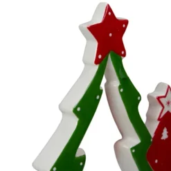 Northlight 9" Green And Red Ceramic Christmas Tree Tabletop Decoration -Christmas Decorations GUEST 7dcce01e 361e 4b1b b264 5b9fc6b7d1cb