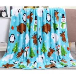 Noble House Christmas Festive And Cheery Holiday Super Soft Ultra Comfy Microplush Throw Blanket 50"x60" -Christmas Decorations GUEST 7e281762 55cc 4cd1 bbaa 2ea4621cf665