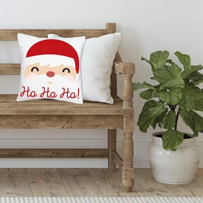 Big Dot Of Happiness Jolly Santa Claus - Christmas Party Home Decorative Canvas Cushion Case - Throw Pillow Cover - 16 X 16 Inches 4 Big Dot Of Happiness Jolly Santa Claus - Christmas Party Home Decorative Canvas Cushion Case - Throw Pillow Cover - 16 X 16 Inches - Image 2