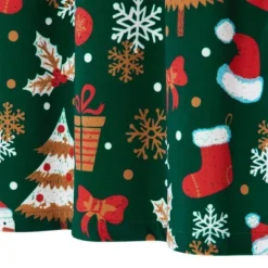 Trinity Velvet Christmas Snowman And Falling Snowflake Pattern Short Curtains -Christmas Decorations GUEST 84cf5806 ed7d 4a10 ae21 c7067a3170b1
