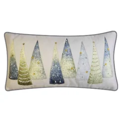 14"x26" Oversized Modern Christmas Trees With Pearls And Embroidery Lumbar Throw Pillow - Edie@Home -Christmas Decorations GUEST 897a6a54 14dc 4434 bcbb bf617b51e07b