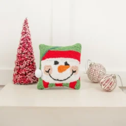 C&F Home 8" X 8" Happy Snowman Hooked Petite Christmas Holiday Throw Pillow 9 C&F Home 8" X 8" Happy Snowman Hooked Petite Christmas Holiday Throw Pillow -Christmas Decorations GUEST 8a038778 adb7 4ebd 8898 32cfe08359f3