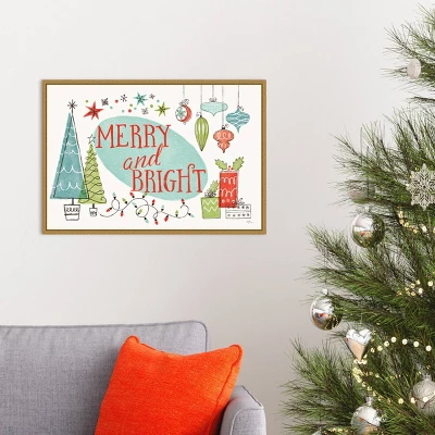 23" X 16" Merry And Bright Christmas Tree By Janelle Penner Framed Canvas Wall Art - Amanti Art 7 23" X 16" Merry And Bright Christmas Tree By Janelle Penner Framed Canvas Wall Art - Amanti Art - Image 5