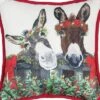 C&F Home 8" X 8" Christmas Donkey Petite Printed Throw Pillow -Christmas Decorations GUEST 8c5f5c5b 6126 4582 8682 2c715d54dc97