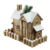 Northlight 12" LED Lighted Snowy Rustic Cabin Christmas Decoration -Christmas Decorations GUEST 8ccc2d1a 954c 4e45 b88f a88a04652647