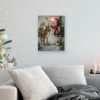 Northlight LED Lighted Snowman And Reindeer Christmas Canvas Wall Art 15.75" X 11.75"
