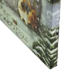 Northlight LED Lighted Snowman And Reindeer Christmas Canvas Wall Art 15.75" X 11.75" -Christmas Decorations GUEST 926519e8 6157 44bd b3be fbed05ffa953