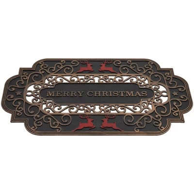 Northlight Black And Copper Reindeer "Merry Christmas" Doormat 18" X 30" 8 Northlight Black And Copper Reindeer "Merry Christmas" Doormat 18" X 30" - Image 6