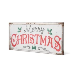 Park Hill Collection Merry Christmas Iron Plaque -Christmas Decorations GUEST 975ddf1f 167d 499e 97c7 4407c6694112