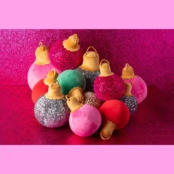 Shiraleah Pink Christmas Ornament Bauble Pillow, Small -Christmas Decorations GUEST 976f4bfa bc62 497d 80e4 5cd353fa0d1d