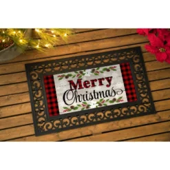 Evergreen Christmas Sentiments Sassafras Indoor Outdoor Switch Doormat 1'10"x10" Beige -Christmas Decorations GUEST 981162c3 e626 4734 baff d35dd5cb724e