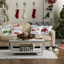 4pk 18"x18" Christmas Printed Square Throw Pillow Covers - Design Imports -Christmas Decorations GUEST 98f5595e 0cc6 486a 8910 d01d440af52c
