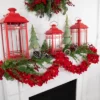 Northlight 6' X 3" Red Artificial Poinsettia Floral Christmas Garland - Unlit -Christmas Decorations GUEST 9a56c106 58a2 4d57 8a27 a1de00cf1da6
