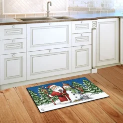 Santa And Snowman Christmas Doormat Primitive Birds 30" X 18" Briarwood Lane -Christmas Decorations GUEST 9bc8ed44 f23e 49b1 9508 2a056079ff17