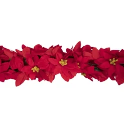 Northlight 6' X 3" Red Artificial Poinsettia Floral Christmas Garland - Unlit -Christmas Decorations GUEST 9c2ae84b 38ba 4372 b5c6 49ecc9efc15b