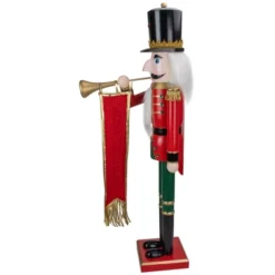 Northlight 36" Red And Green Christmas Nutcracker Soldier With Horn -Christmas Decorations GUEST 9de843cd d2e5 4c3a 8ff5 a216352c4d47