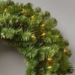 28in Pre-lit Artificial Christmas Wreath Clear Lights - Wondershop™ -Christmas Decorations GUEST a01a8791 91bb 411e 992b ac595839c63f