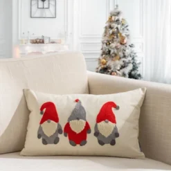12"x20" Oversize Christmas Elves Applique Embroidered Lumbar Throw Pillow Ivory - Evergrace 10 12"x20" Oversize Christmas Elves Applique Embroidered Lumbar Throw Pillow Ivory - Evergrace -Christmas Decorations GUEST a19dddda 780c 4a45 a6a3 9ed5da2254fe