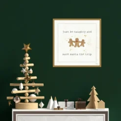 16" X 16" Christmas Cuties VII Gingerbread By Pela Studio Framed Canvas Wall Art - Amanti Art -Christmas Decorations GUEST a24570a6 50bf 4e07 9192 d0937ad0359e