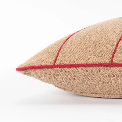 14"x26" Oversized Christmas Ornaments Polyester Filled Throw Pillow Light Brown - Rizzy Home 5 14"x26" Oversized Christmas Ornaments Polyester Filled Throw Pillow Light Brown - Rizzy Home - Image 3