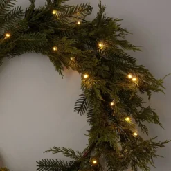 28" Pre-lit Mixed Greenery Artificial Christmas Wreath LED Warm White Lights - Wondershop™ -Christmas Decorations GUEST a4c79b66 ab82 4097 b0d6 3a56a1f6eac1