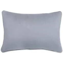 11.5"x18.5" Velvet Christmas Cardinal Lumbar Throw Pillow Gray - Pillow Perfect