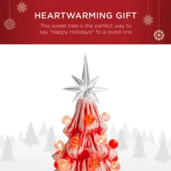 Best Choice Products 15in Pre-lit Ceramic Christmas Tree W/ Cord, Hand-Painted Decoration -Christmas Decorations GUEST a730f482 7480 4d0f 8f05 94aff640d2ef