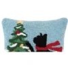 C&F Home Cat Christmas Tree 18" X 18" Hooked Throw Pillow -Christmas Decorations GUEST a93b06f1 a29c 48f9 8d81 d90b97db6eb0