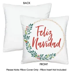 Big Dot Of Happiness Feliz Navidad - Holiday And Spanish Christmas Party Home Decorative Canvas Cushion Case - Throw Pillow Cover - 16 X 16 Inches -Christmas Decorations GUEST ab3f5bdd fbb1 4a61 9605 119db88bf539