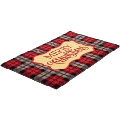 Northlight Red And Black Plaid "Merry Christmas" Rectangular Doormat 18" X 30" 10 Northlight Red And Black Plaid "Merry Christmas" Rectangular Doormat 18" X 30" -Christmas Decorations GUEST ac9774da 7cfe 43f8 9c00 1983e03c2307