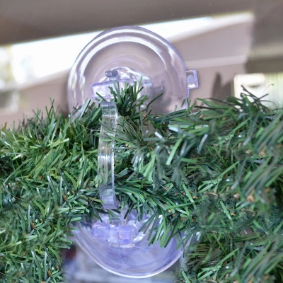 Northlight 7" Clear Jumbo Suction Cup Christmas Wreath Hook 4 Northlight 7" Clear Jumbo Suction Cup Christmas Wreath Hook - Image 2