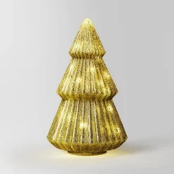 10.25" Battery Operated Lit Glass Christmas Tree Figurine - Wondershop™ 12 10.25" Battery Operated Lit Glass Christmas Tree Figurine - Wondershop™ -Christmas Decorations GUEST b328e3b1 f6ef 4a87 9ffe d0419e1e7255