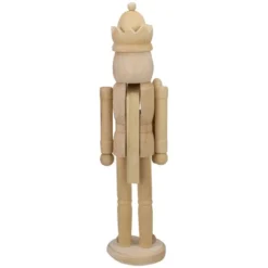 Northlight 14.75" Unfinished Paintable Wooden Christmas Nutcracker With A Crown -Christmas Decorations GUEST b9cfafea f5b1 40ed bb02 decb4cddcacd