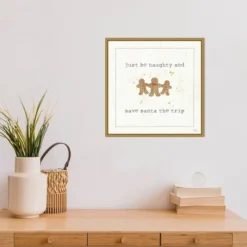 16" X 16" Christmas Cuties VII Gingerbread By Pela Studio Framed Canvas Wall Art - Amanti Art -Christmas Decorations GUEST bbd76219 f11b 4c46 9f66 71e85049fe91