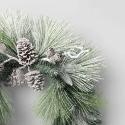 28" Flocked Cedar With Pinecones Artificial Christmas Wreath Green/White - Wondershop™ -Christmas Decorations GUEST bc0ac9d7 f8e5 436e 8fe3 7ce981e2bc73