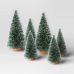 12pc Battery Operated Lit Metal House With Bottle Brush Trees And Snowmen Christmas Village Set - Wondershop™ Black -Christmas Decorations GUEST bc94fce6 a498 44f5 8df0 40490626259d